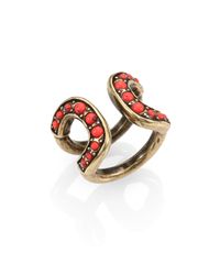 Giles & Brother | Orange Cortina Beaded Ring | Lyst