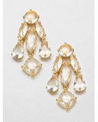 kate spade new york | Metallic Faceted Statement Chandelier Earrings | Lyst