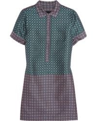 J.Crew | Blue Silkjacquard Shirt Dress | Lyst