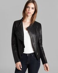 tahari leather jacket