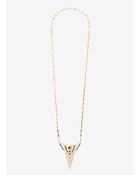 Iosselliani | Metallic Black Stones Triangle Pendant Necklace | Lyst