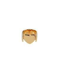 Stella McCartney - Metallic Heart Ring - Lyst
