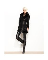 guess long black coat