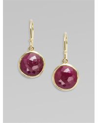Ippolita | Purple Ruby 18k Gold Earrings | Lyst