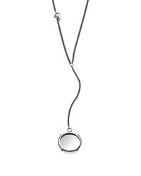 Ann Demeulemeester | Metallic Mirror Pendant Lariat Necklace | Lyst