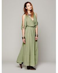 moss green maxi dress