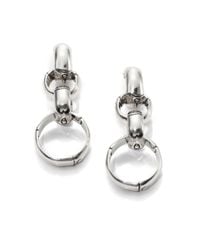 John Hardy | Metallic Bamboo Sterling Silver Chain Drop Earrings | Lyst