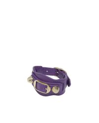 Balenciaga | Purple Giant Gold Bracelet Ultra Violet | Lyst