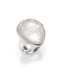Ippolita | Metallic Motherofpearl Clear Quartz and Sterling Silver Teardrop Ring | Lyst