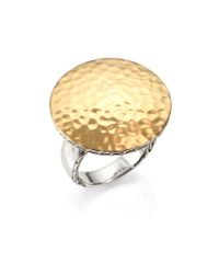 John Hardy | Metallic Palu 18k Yellow Gold & Sterling Silver Round Ring | Lyst