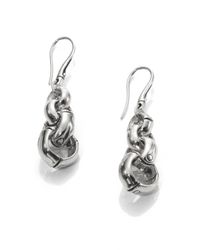John Hardy | Metallic Sterling Silver Petite Bamboo Chain Drop Earrings | Lyst