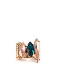 Iosselliani | Green Stone Metal Ring | Lyst