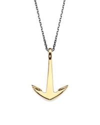 Miansai | Metallic Sterling Silver Gold Anchor Necklace for Men | Lyst