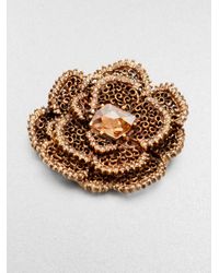 Oscar de la Renta | Flower Brooch | Lyst
