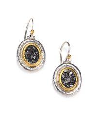 Gurhan | Metallic Diamond Chip Sterling Silver and 24k Yellow Gold Earrings | Lyst