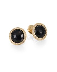 Ippolita | Metallic Diamond Black Onyx and 18k Yellow Gold Earrings | Lyst