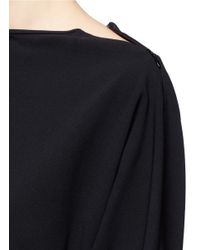 Armani | Blue Ruched-side Wool-blend Crepe Dress | Lyst
