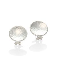 Gurhan | Metallic Hourglass Sterling Silver Button Earrings | Lyst