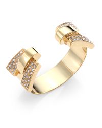 Ca&Lou | Metallic Art Deco Cuff Bracelet | Lyst