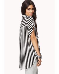 black and white striped blouse forever 21