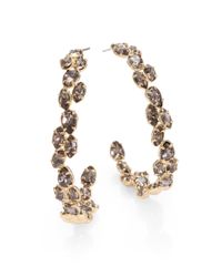 Alexis Bittar | Metallic Crystal Vine Hoop Earrings175 | Lyst