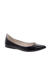 patent black flat shoes