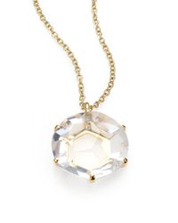 Ippolita | Metallic Gemma Collection Clear Quartz and 18k Yellow Gold Necklace | Lyst