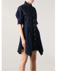 Lyst - Mcq Denim Shirt Dress in Blue