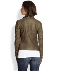 vince green leather jacket