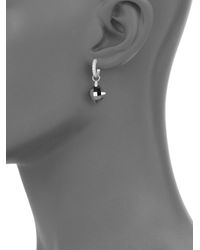 Jude Frances | Black Hematite Diamond and 18k White Gold Earring Charms | Lyst