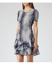 reiss snakeskin dress