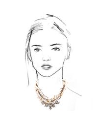 Tom Binns | Pink Pearl Crystal and Chain Necklace with Safety Pins | Lyst
