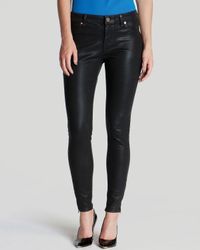 Ted Baker Anna Wax Finish Skinny Jeans in Black - Lyst