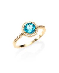KALAN by Suzanne Kalan | Metallic Apatite, White Sapphire & 14k Yellow Gold Ring | Lyst