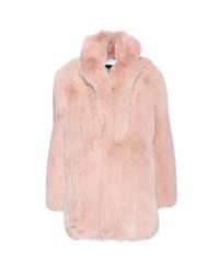 Saint Laurent Fox Fur Coat in Rose (Pink) - Lyst