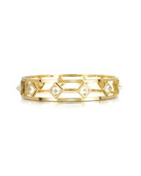 Juicy Couture | Metallic Crystal Pyramid Bangle | Lyst