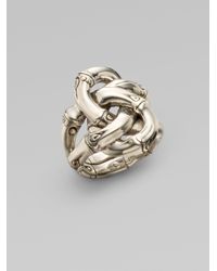 John Hardy | Metallic Bamboo Sterling Silver Knot Ring | Lyst