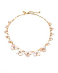 kate spade new york | White Graduated Mother of Pearl Pansy Necklace | Lyst