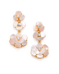 kate spade new york | Pink Disco Pansy Mother-Of-Pearl Drop Earrings | Lyst