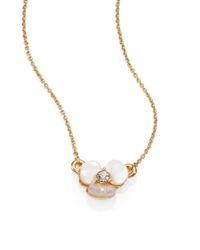 kate spade new york | Metallic Disco Pansy Mother-Of-Pearl Pendant Necklace | Lyst