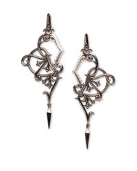 Stephen Webster | Metallic Blackened Sterling Silver Shark Jaw Earrings | Lyst