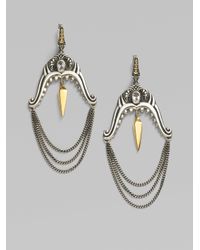 Stephen Webster | Metallic Sterling Silver Shark Jaw Chain Earrings | Lyst