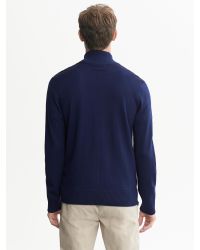 navy blue zip up sweater