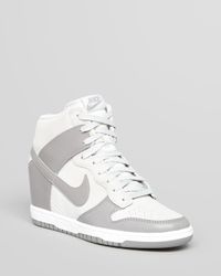 grey nike high tops womens