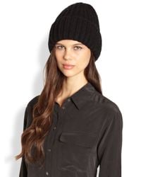 Portolano | Black Chunky Hat | Lyst