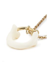 Os Accessories | White Mooneye Bone Necklace | Lyst