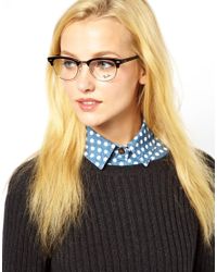 Ray Ban Clubmaster Glasses In Black Lyst