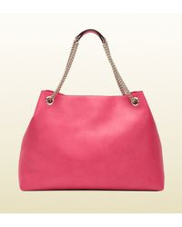 Gucci Soho Shocking Pink Leather Shoulder Bag - Lyst
