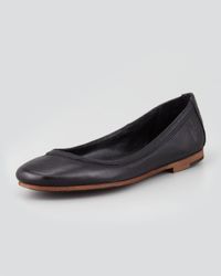 frye carson ballet flat black