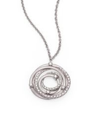 Marco Bicego | Metallic Diamond 18k White Gold Five Interlocking Ring Pendant Necklace | Lyst